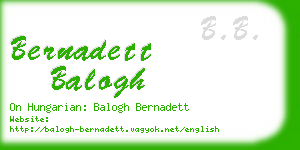 bernadett balogh business card